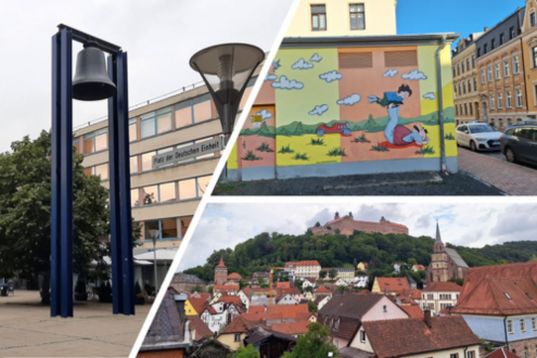 Fotocollage aus Ansichten der drei Städte, die als Fallstudien ausgewählt wurden